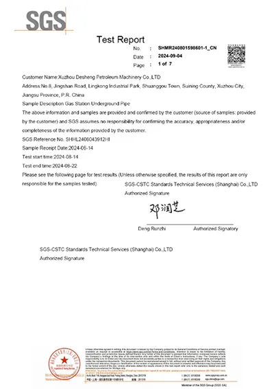 Relatório de inspeção (tubulação subterrânea de posto de gasolina)